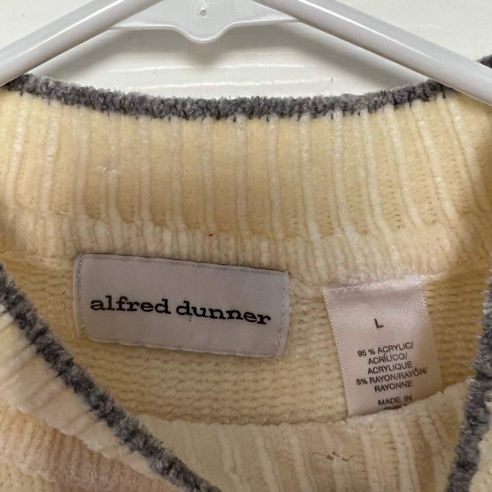 Alfred Dunner 80s 90s chenille velour pullover sweater size large - Picture 5 of 7